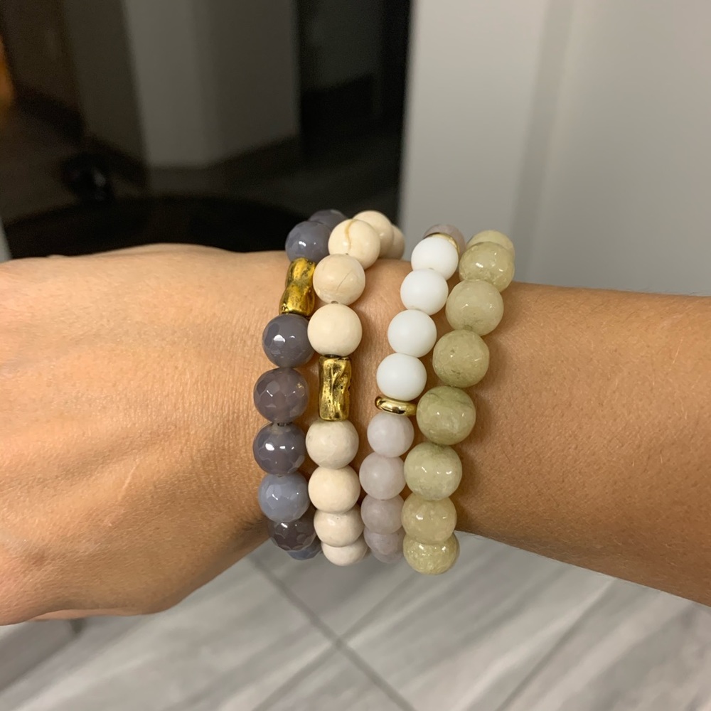 Four-piece bracelet stack
